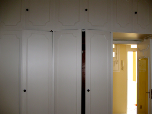 Wardrobe in a apartment.